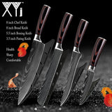 Japanese Kitchen Knives Laser Damascus Santoku