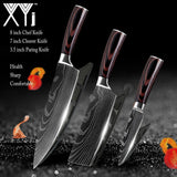 Japanese Kitchen Knives Laser Damascus Santoku