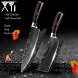 Japanese Kitchen Knives Laser Damascus Santoku