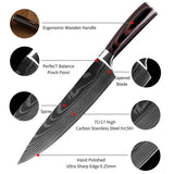 Japanese Kitchen Knives Laser Damascus Santoku