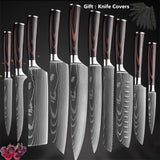 Japanese Kitchen Knives Laser Damascus Santoku