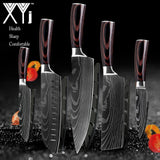 Japanese Kitchen Knives Laser Damascus Santoku