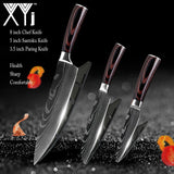 Japanese Kitchen Knives Laser Damascus Santoku